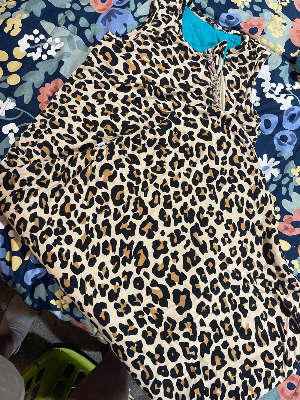 Posh Peanut Sleep Sack Unisex 6-18M Baby Tan Leopard Print 2.5 TOG Bamboo